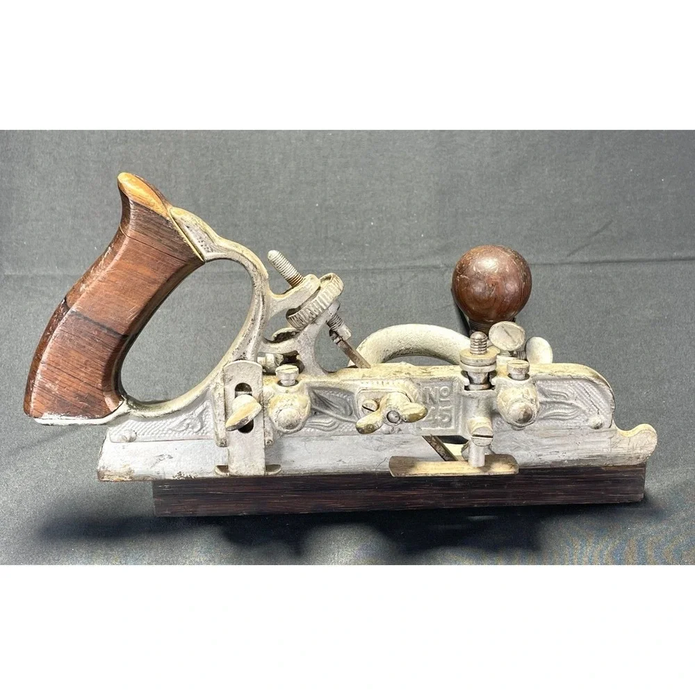 Early Stanley No 45 Combination Plane Rosewood Handle Antique‎ Woodworking Tool